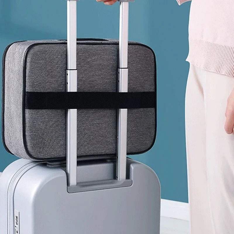 Document Bag with Lock 3-Layer File Organizer Case with Water-Resistant Zipper Certificate Storage Safe Bag Portable Travel Home