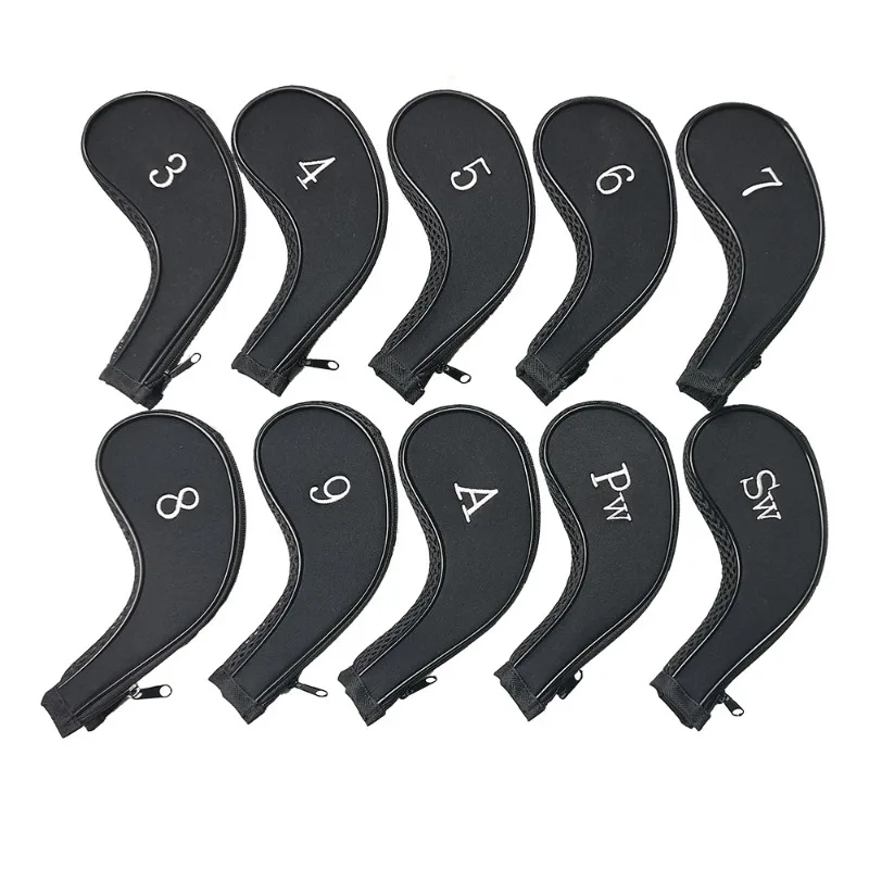 Picture 7: 10pcs Golf Club Head Covers Set Zipper Headcovers For Golf Clubs Iron Covers Accessories Cover Entertainment