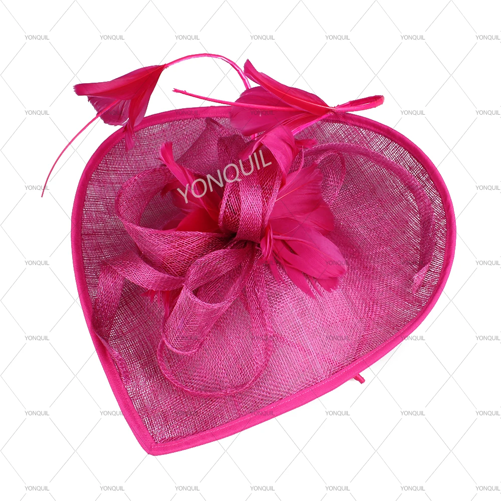 Fancy High quality Sinamay and feather Fascinator Headwear Hat for Women Cute Bridal Girls Headwear Hair bands Hair Accessories