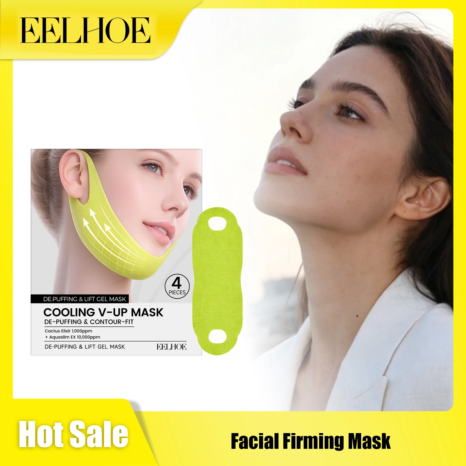 EELHOE Facial Firming Mask Improve Sagging Firm Skin Relieve Roughness Contour Face Hydration Reduce Fine Line Face Lifting Mask