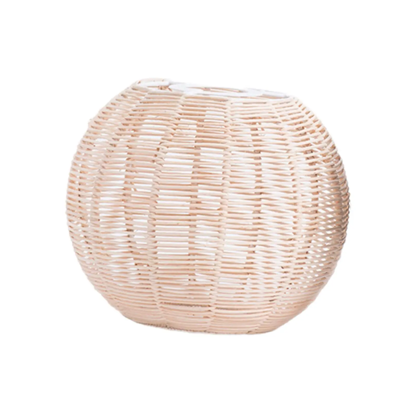 Bohemian Woven Lampshade Handmade Rattan Pendant Light Cover for Bedroom Dining Room Corridor Lobby Farmhouse Style