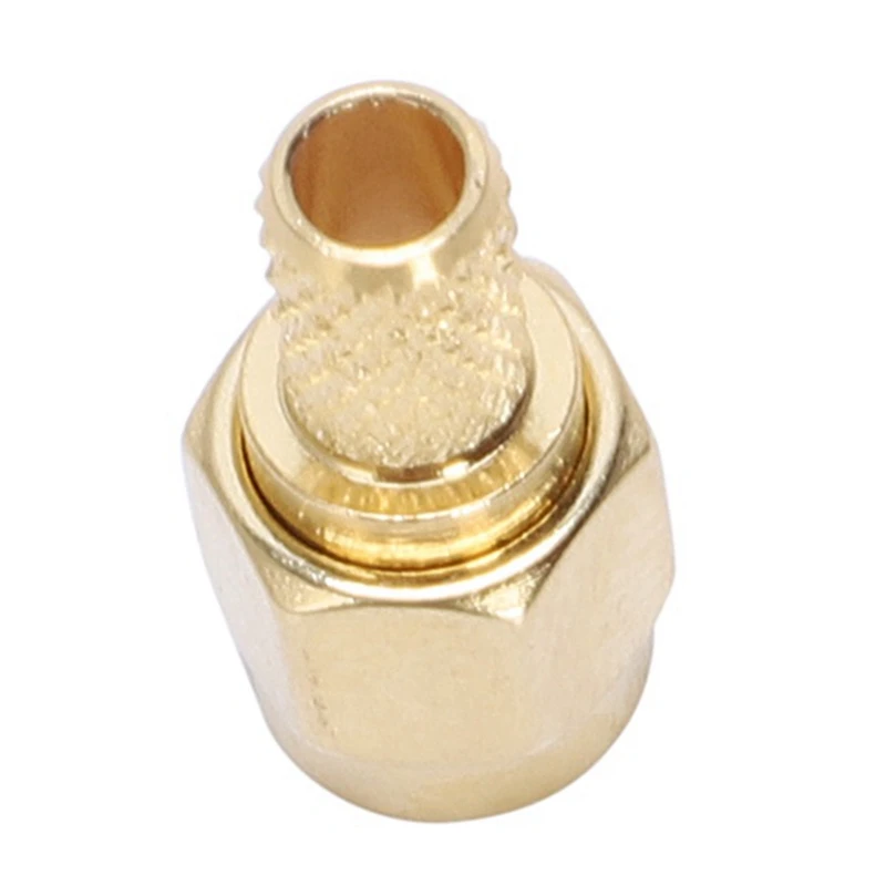 100 peças sma plugue macho crimpagem reta para adaptador de conector rg58