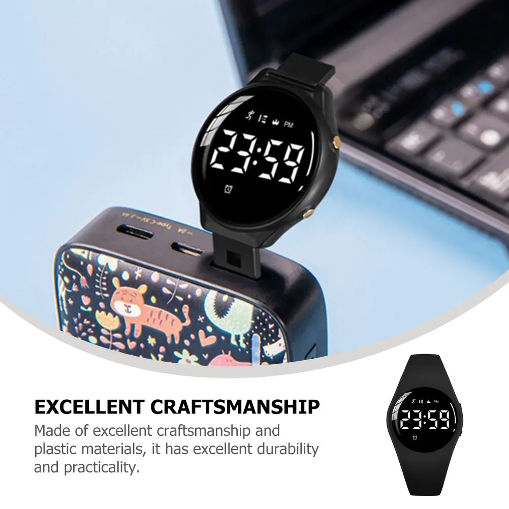 Smartwatch Plastic Sports Watch Waterproof Digital Wristwatch with Vibration Alarm Suitable for Students