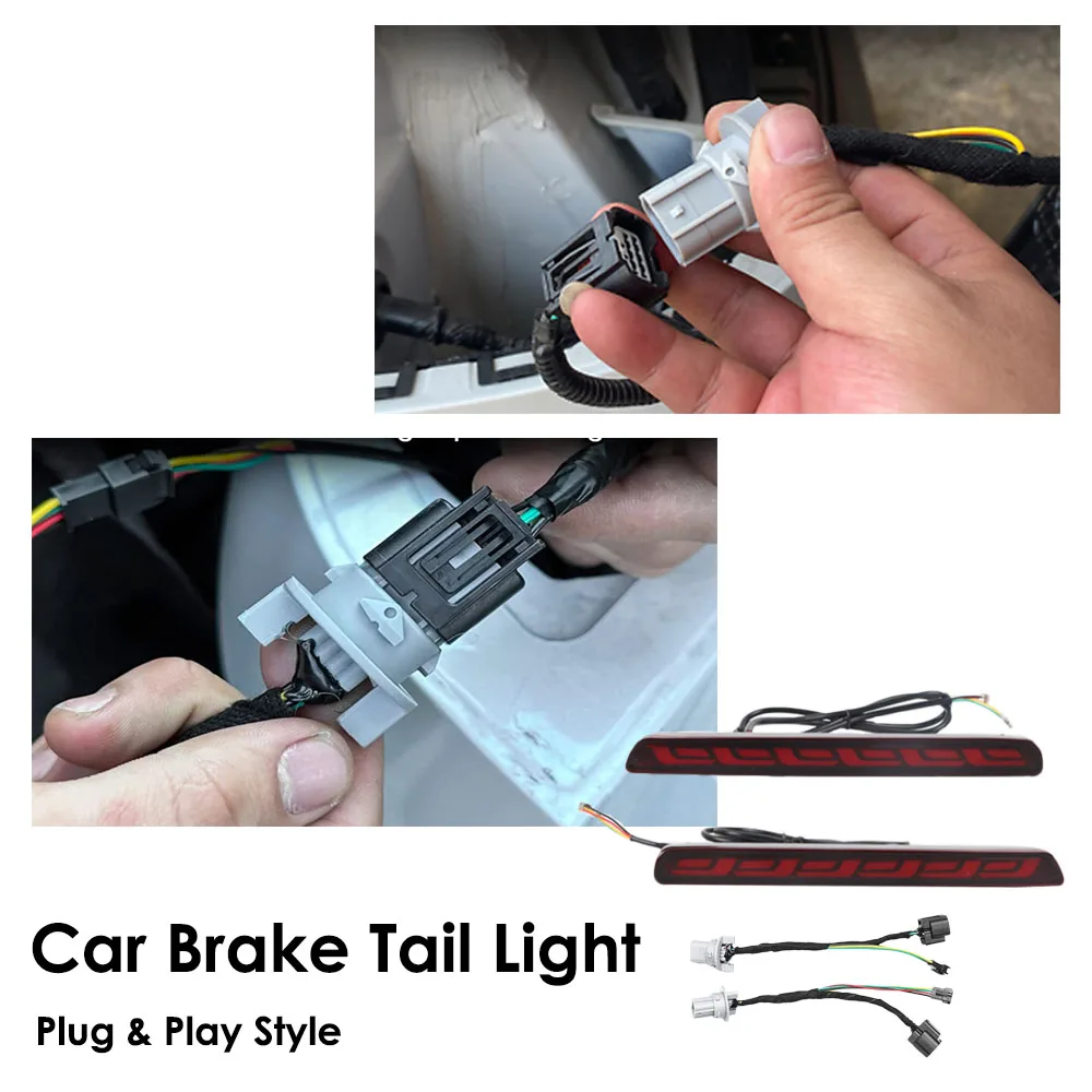 

2pcs For Honda CR-V CRV 2023+ Left and Right Car Brake Tail Lights Rear Bumper Reflector Rear Turn Signal Warning Light