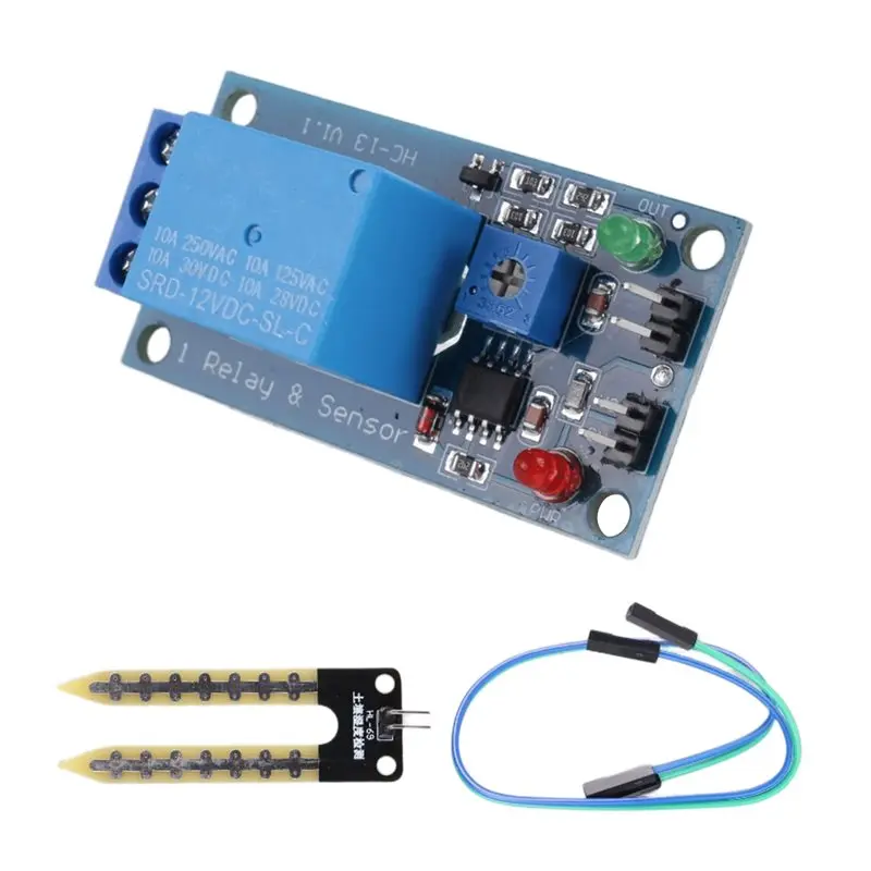 Easy Use Soil Moisture Sensor Relay Control Module Automatic Watering Of The Humidity Starting Switch