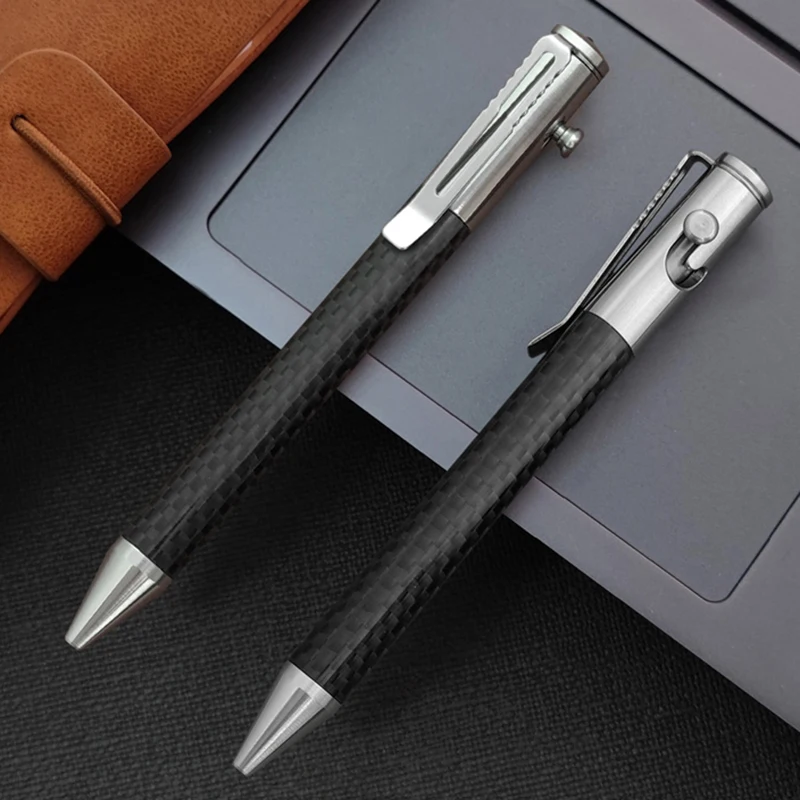 Carbon Fiber Stainless Steel Pen Multi-function Business Signature Pen Broken Window Pen