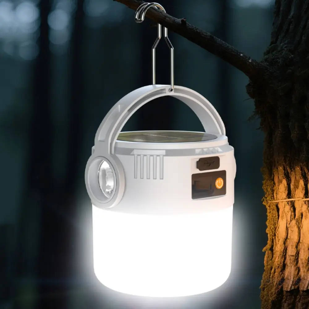 

LED Light Solar Powered Light USB Rechargeable IP55 Waterproof Rechargeable Light Handheld Design Multi Functional Camping Light