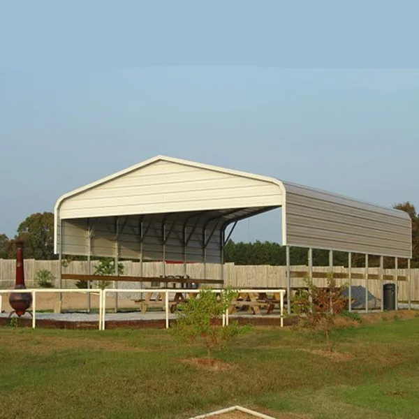 Acrylic Carport and Garage with Powder Coated Steel Frame Durable A-frame Roof Customizable Size Car Shelter