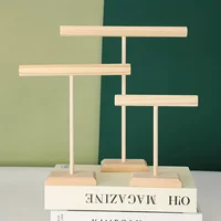 Solid Wood Jewelry Props Display Stand Bracelet Necklace Hair Band Jewelry Storage Display Rack With Wooden Base Supply 6