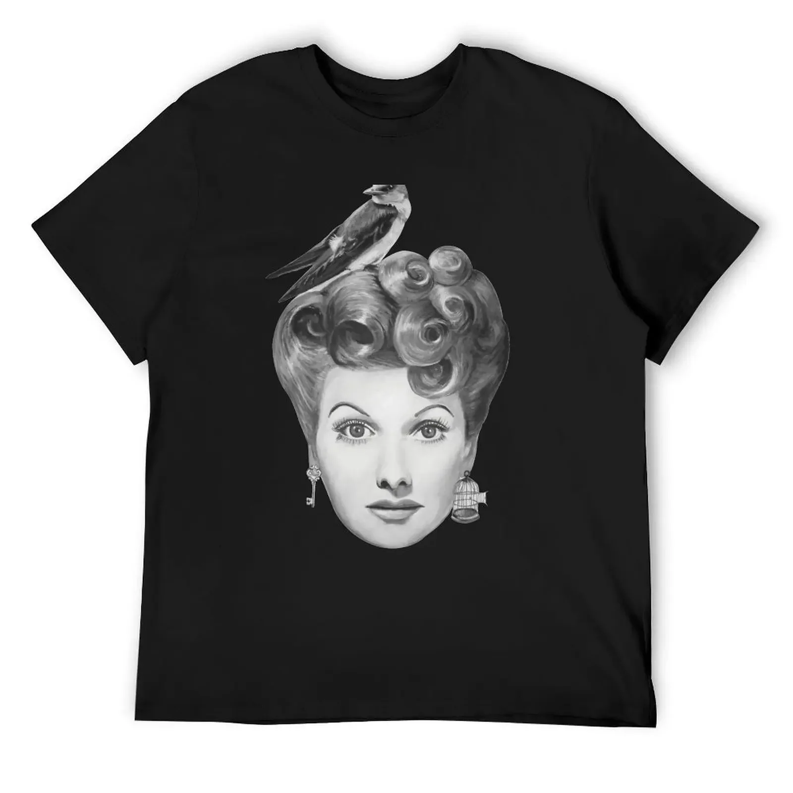 

Lucille Bird Ball T-Shirt tops heavyweights Man t-shirt mens cotton t shirts