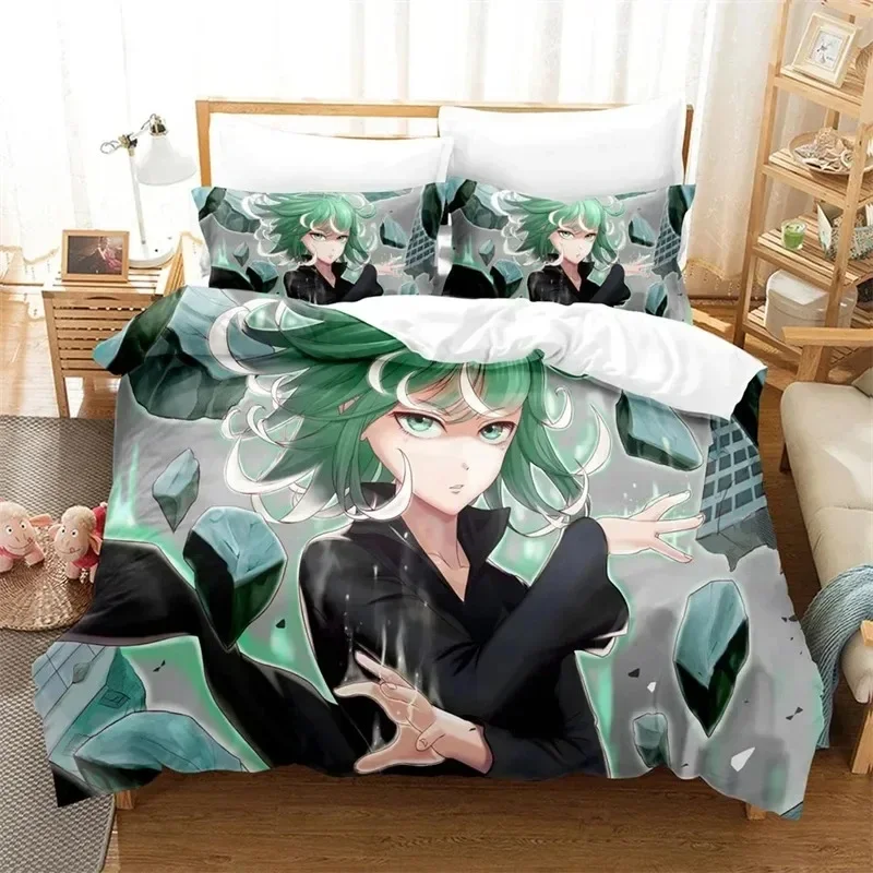 

Anime One-Punch Man Saitama 3D NEW Duvet Cover Pillowcase Bedding Set Adult Girl Bedroom Decoration Children Single Double Large
