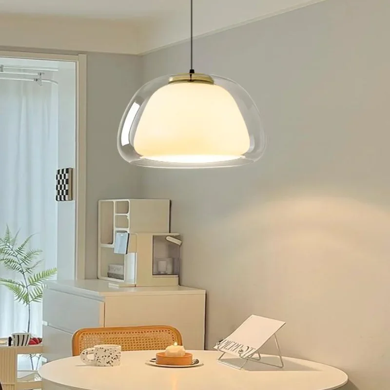 

Danish Jelly Chandelier Minimalist Smooth Glass Chandelier Design Living Room Bedroom Bedlight Home Decoration Light