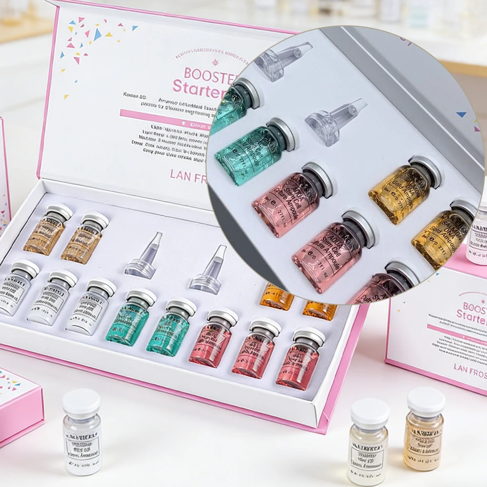 

Ампула с ДНК лосося Gold 8 мл, корейский бустер для кожи, BB-крем, осветляющая и увлажняющая сыворотка для лица с микронидлингом 0,25 мм