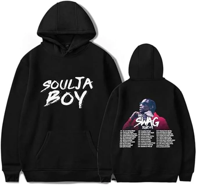 Soulja Boy The Swag Tour 후드티 그래픽 트렌디 컴프트 스트리트웨어 귀여운 에센셜 핏 쿨 긴 소매