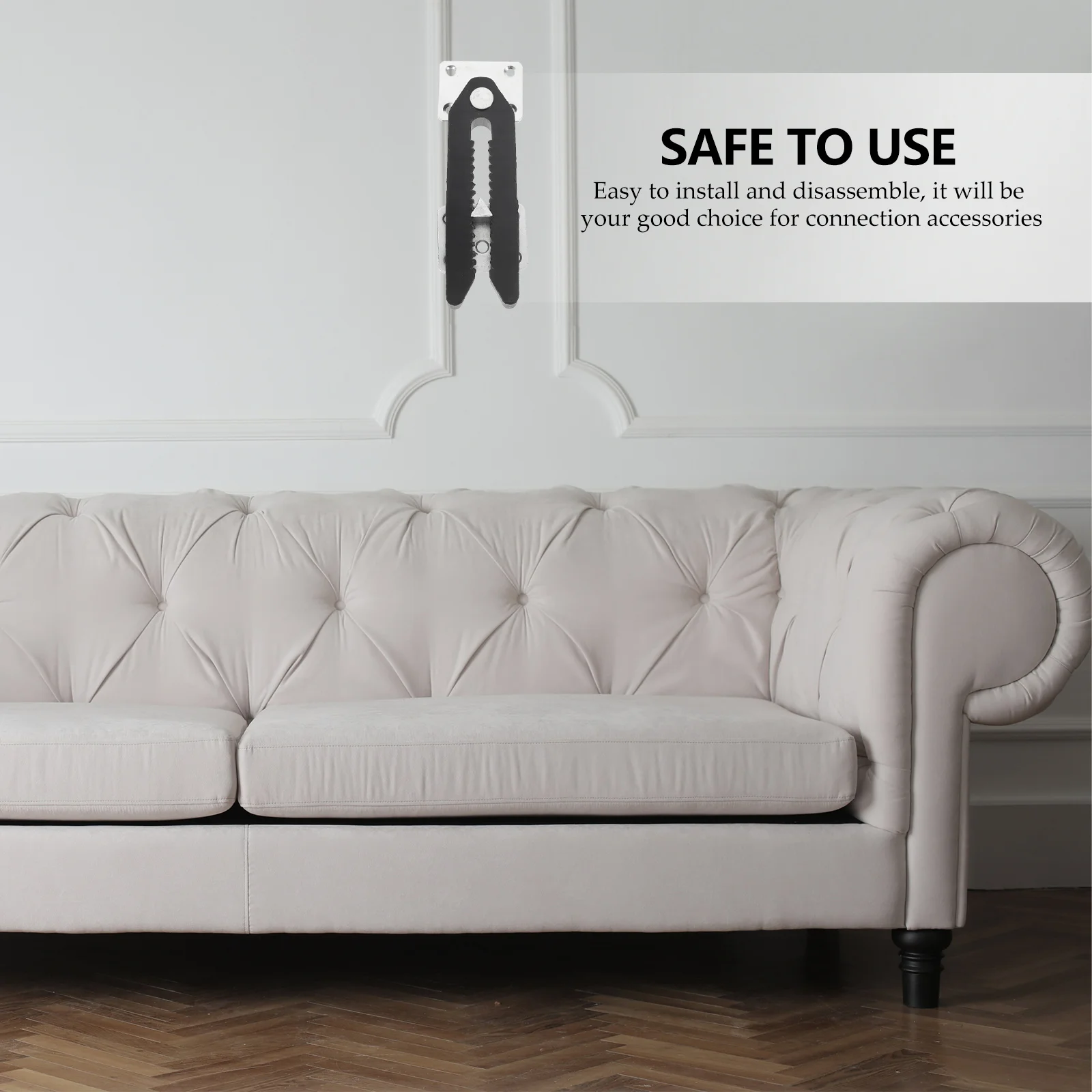 1pc Sofa Fixer Steel Connector Sectional Connectors Adjustable Furniture Joint Snap Couch clip Plastic Frame Support