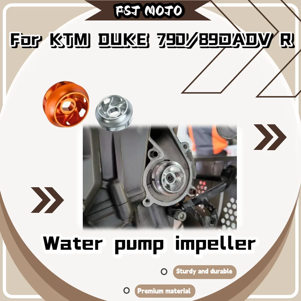 For KTM DUKE 790 890 ADV CNC Integrated Aluminum Water Pump Impeller, Anti-crack High Flow Cooling System Upgrade  Parts
