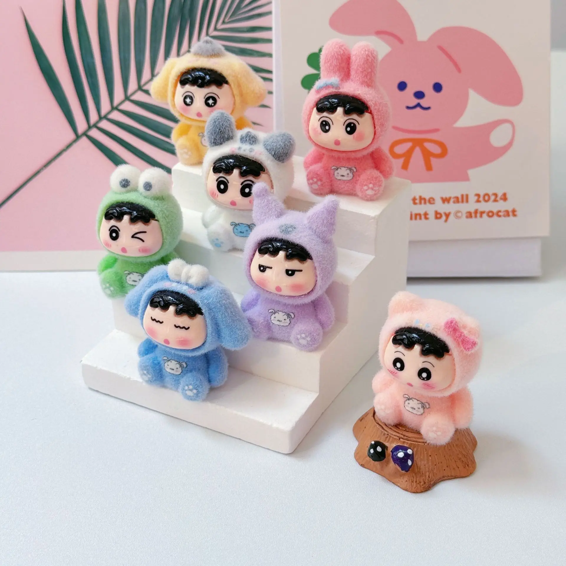 ฟิกเกอร์การ์ตูนชินจัง 7 ชิ้น ของตกแต่งโต๊ะทำงานน่ารัก อุปกรณ์ทำพวงกุญแจ DIY ของตกแต่งรถยนต์ ของขวัญสำหรับผู้ชายและผู้หญิง