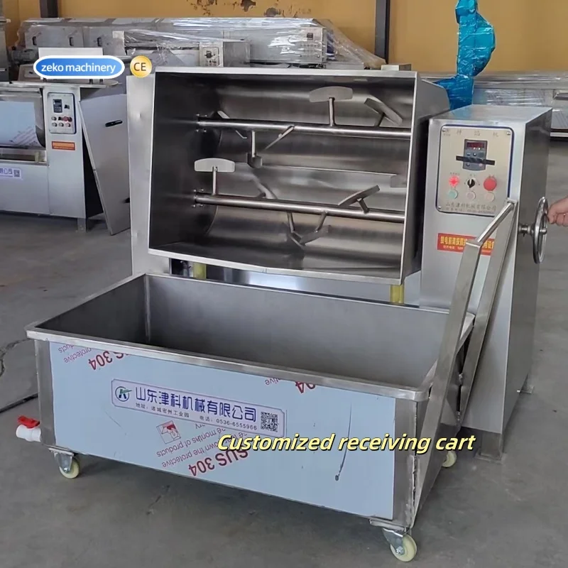 Industrieller Füllmischer aus Edelstahl für Fleisch und Gemüse, Doppelwellen-Mischmaschine für die Lebensmittelverarbeitung