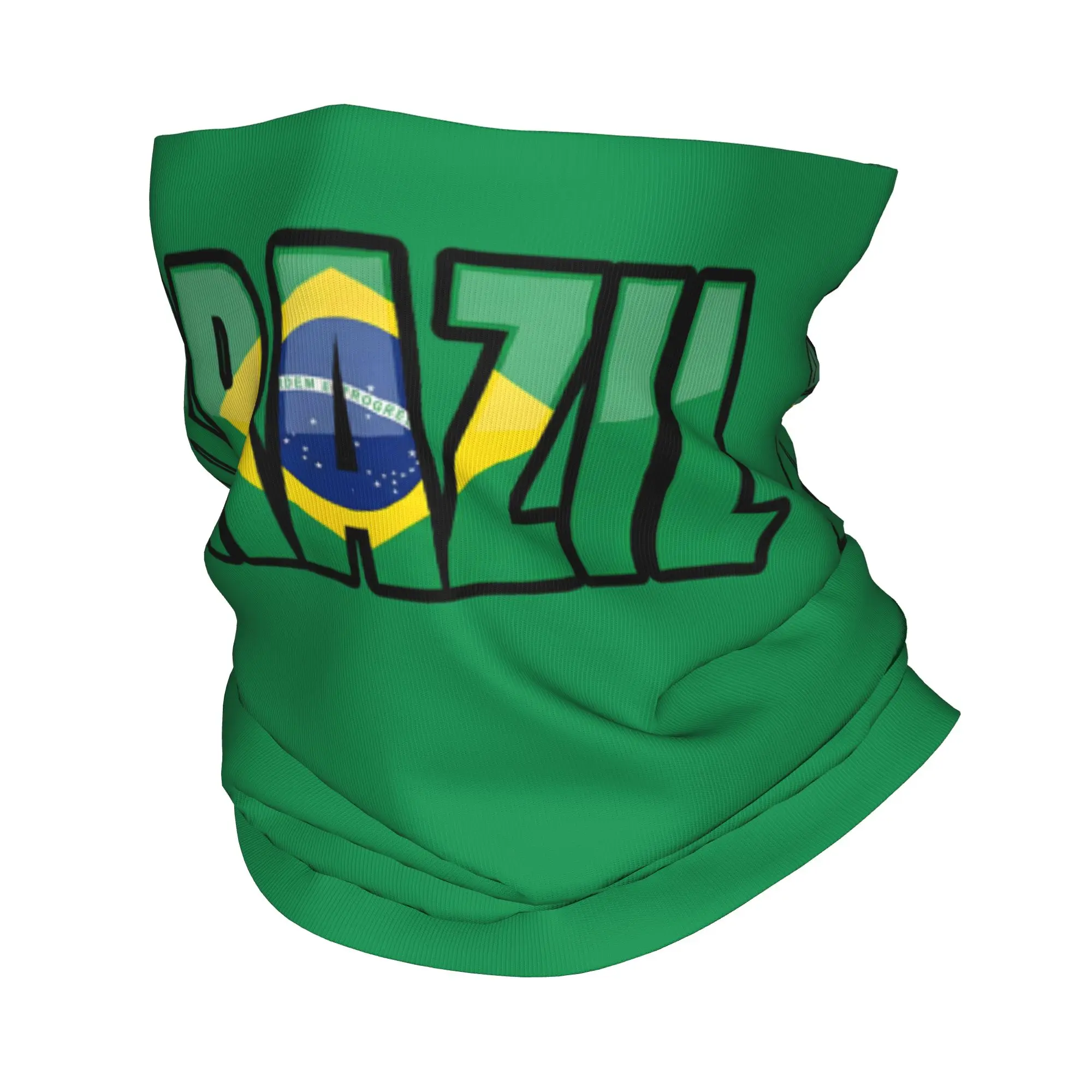

Brazilian Flag of Brazil BR Pride Bandana Neck Cover Balaclavas Wrap Scarf Print Souvenir Headband Multifunctional Riding Adult