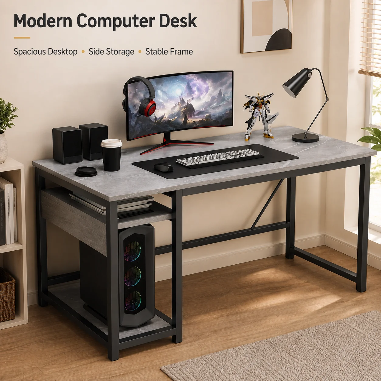 AOLIVIYA Gaming Table PC Computer Desk Office Study Mesa Modern Simple Rental Bedroom Student Desktop Home