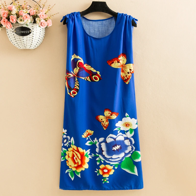 New Casual Fashion Summer Dresses For Women Short Sleeve O-Neck Print Dress Female Women Clothing