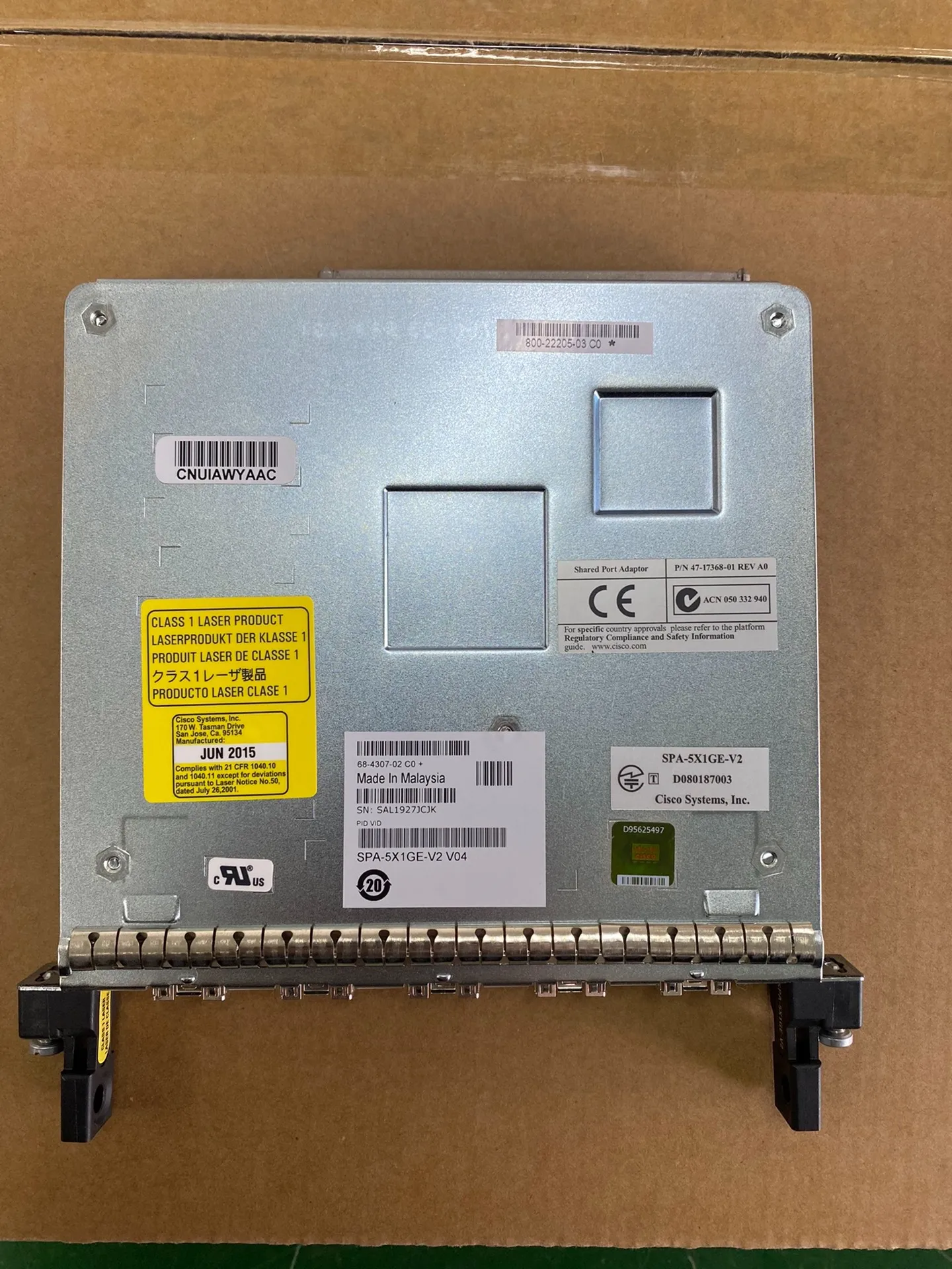 

Gigabit Optical Port Module SPA-5X1GE-V2