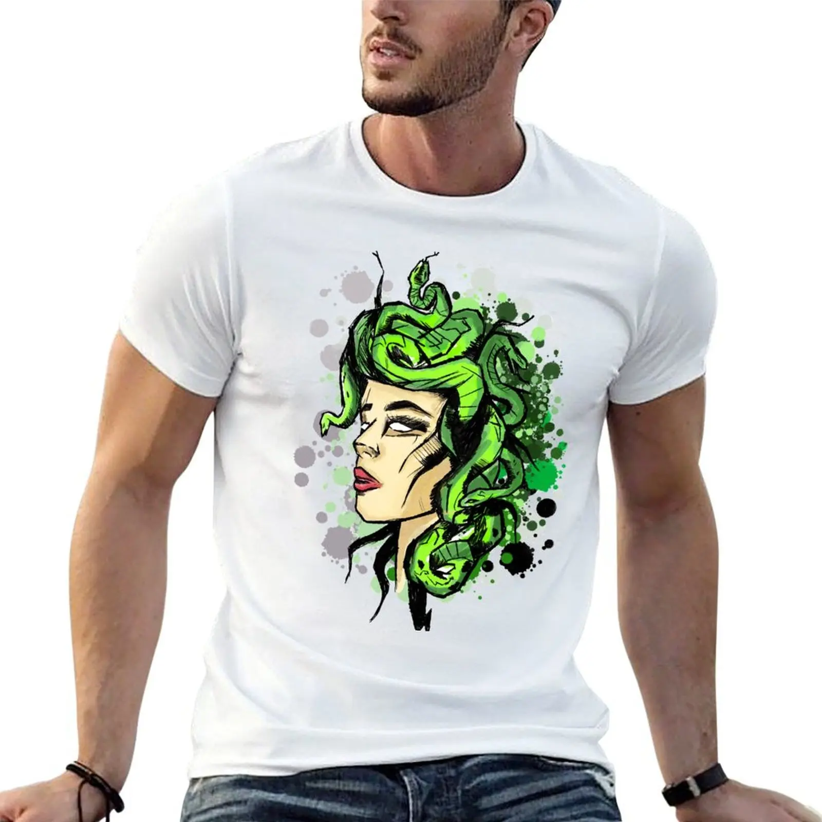 

Medusa Greek Mythology Gorgon Illustration T-Shirt funny t shirts cotton man tshirt man graphic t shirt T-shirt