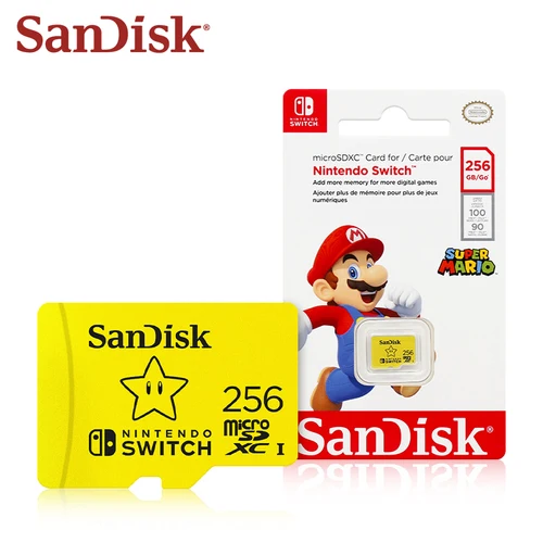 Tarjeta micro sd Original SanDisk, 128gb, 256gb, 512gb, 1tb, tarjeta de expansión de juego de memoria microSDXC U3 para Nintendo Switch de hasta 100 Mb/s
