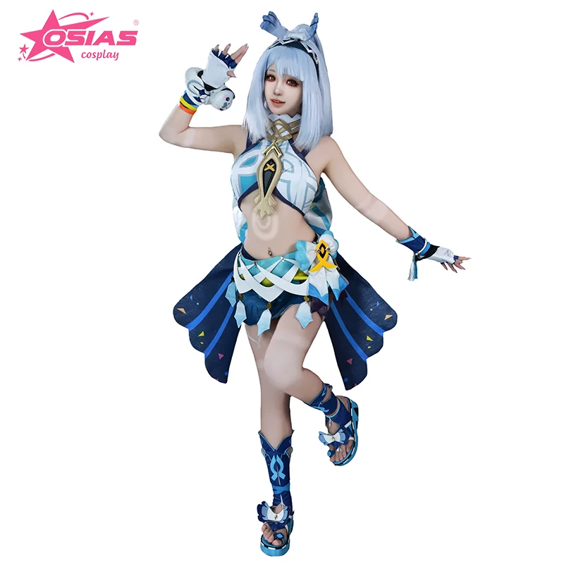 

OSIAS Mualani Cosplay Costume Set Mualani wig Mualani shoes Genshin Impact Cosplay