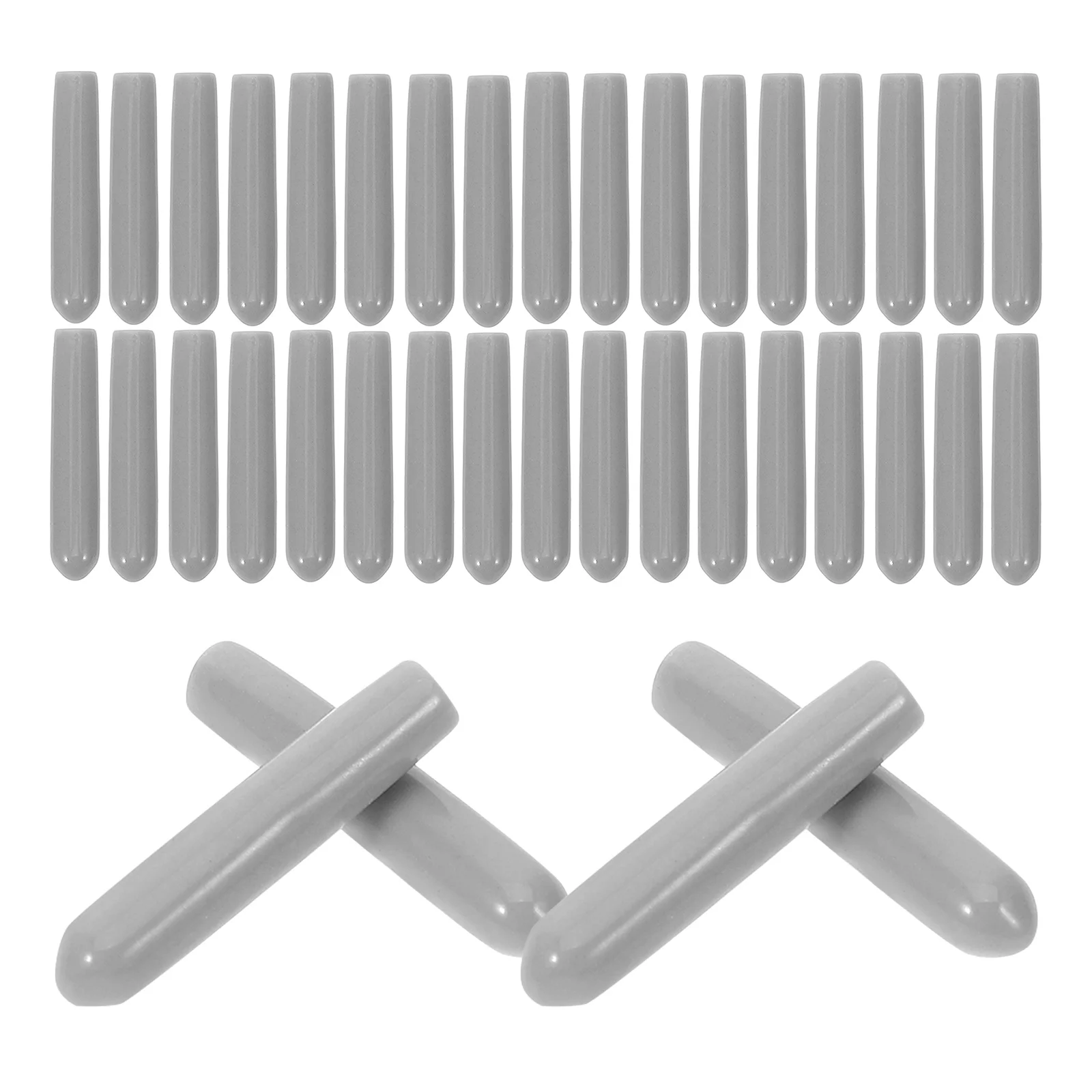 

100pcs Gray Coating Rack End Protectors Tip Covers 35x30mm for Dishwasher Rack Repair Steel Wire Caps Packaging