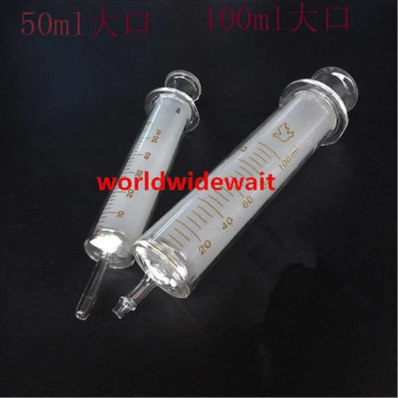 1ml 2ml 5ml 10ml 20ml 30ml 50ml 100ml Glass Syringe Injector Glass Sampler