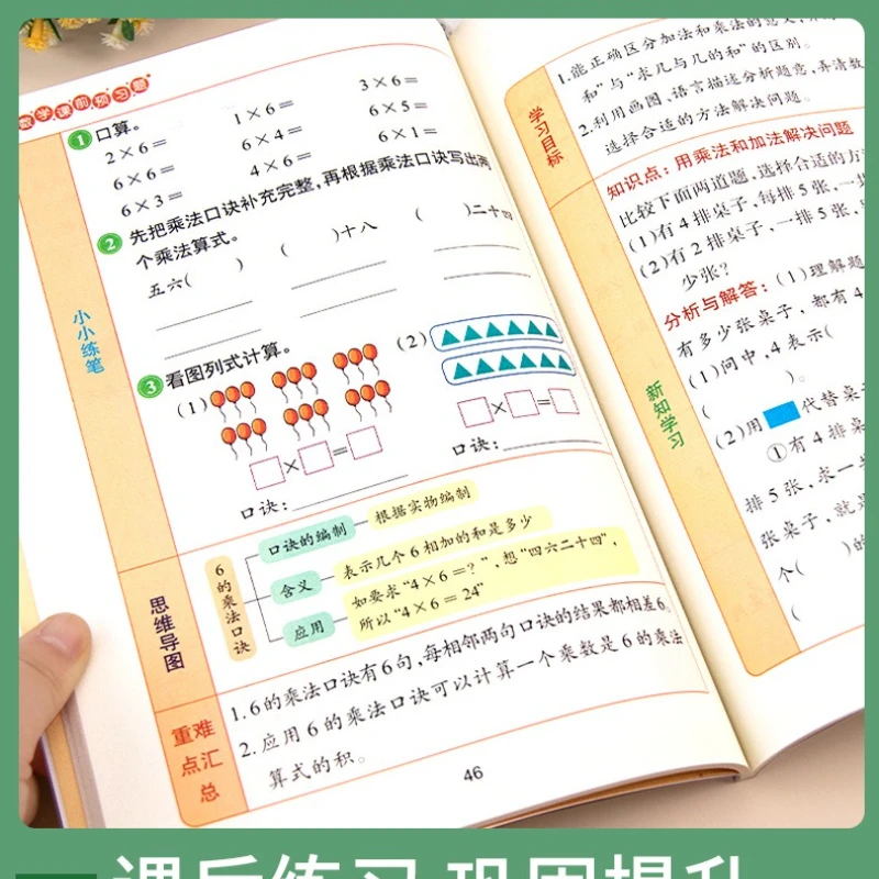 Synchronous Specialized Training for Pre Class Preview Questions in Chinese and Mathematics for Grades 1-6