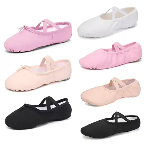 Ballet Shoes for Gilrs Comfortable Ballet Flats Ballroom Dancing Slippers Women Ladies Children Practice Training Salsa Shoes