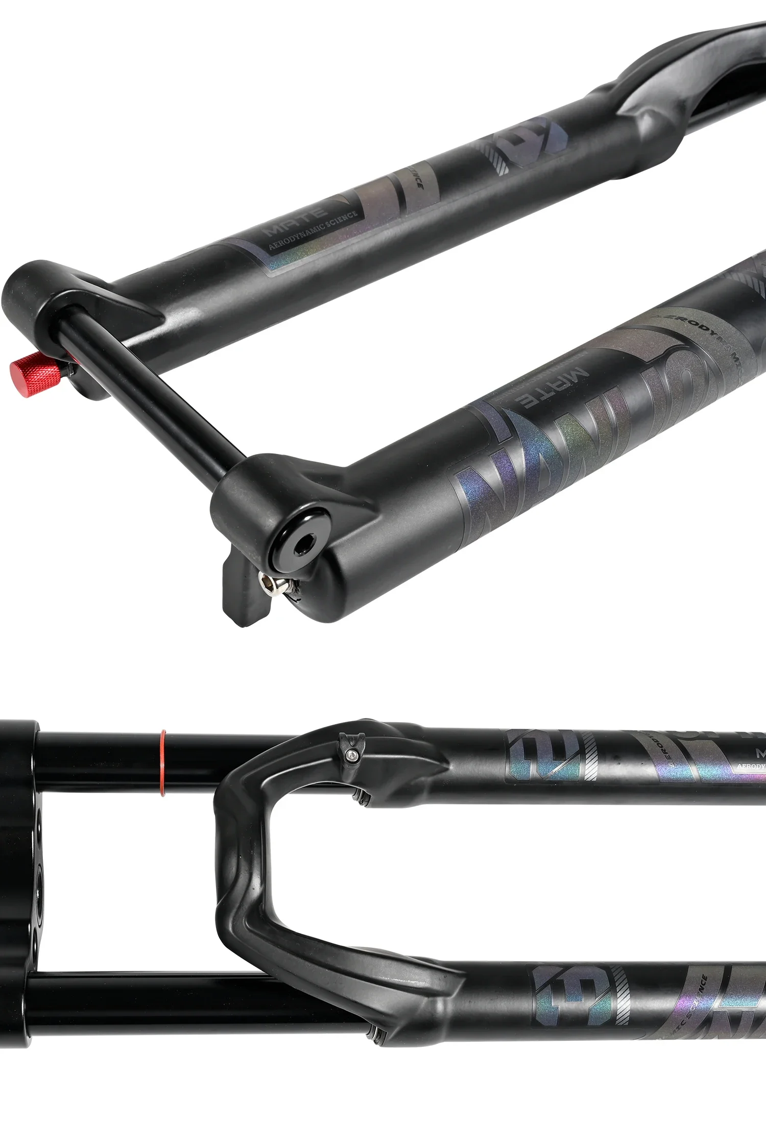 NanLio Dual Crown MTB Air Fork 27.5/29 Inch (2.5" Tire) - 150mm Travel, Rebound Adjust, 32mm 15/9x100mm for E-Bike & Downhill