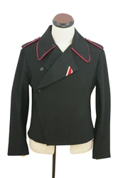 GUWC-003 WWII German Heer hot pink collar thread panzer black wool wrap/jacket