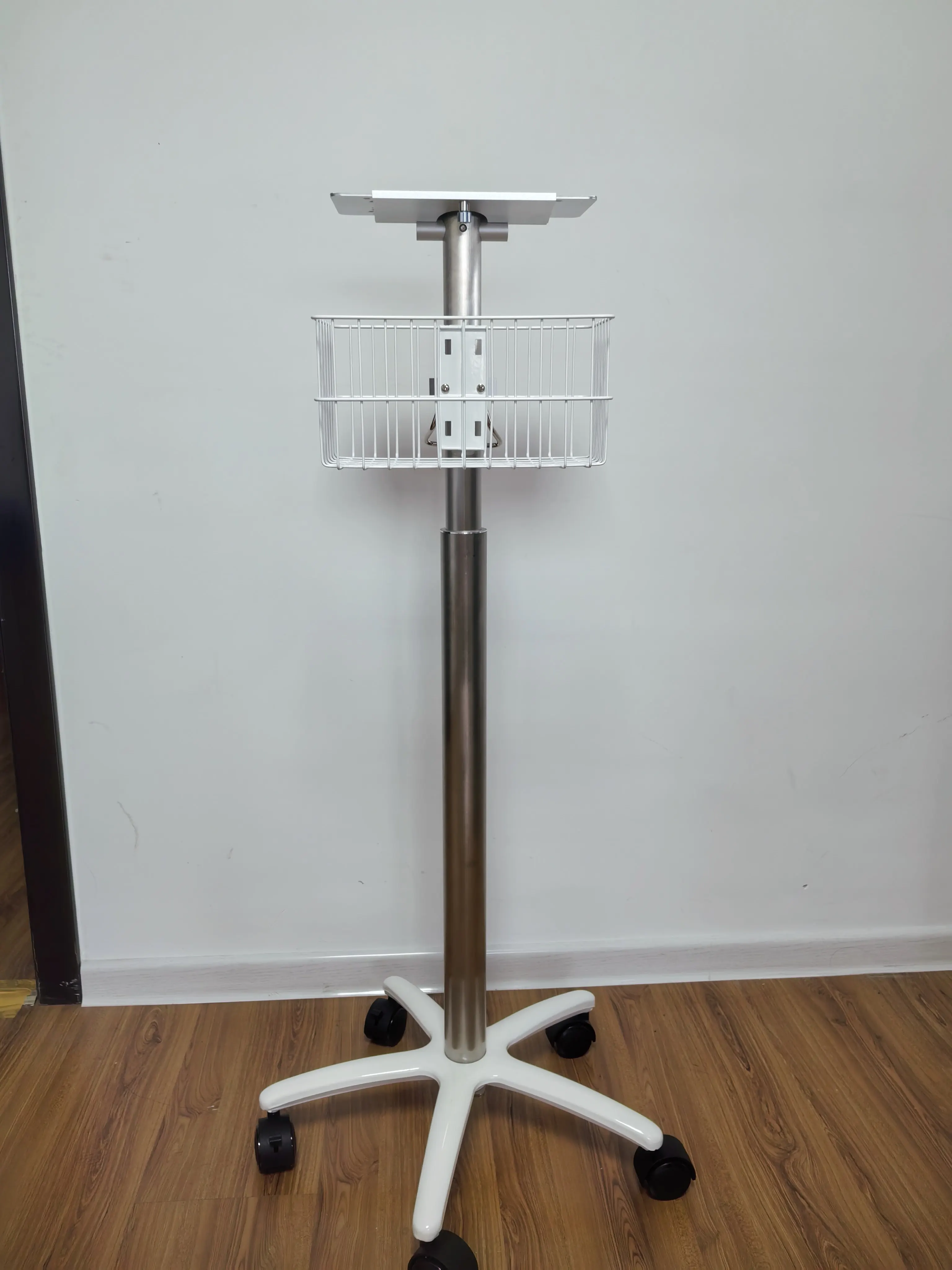 Wholesale Stainless steel Metal Mobile Stand Trolley for Vital Signs Monitor Multi Parameter Patient Monitor