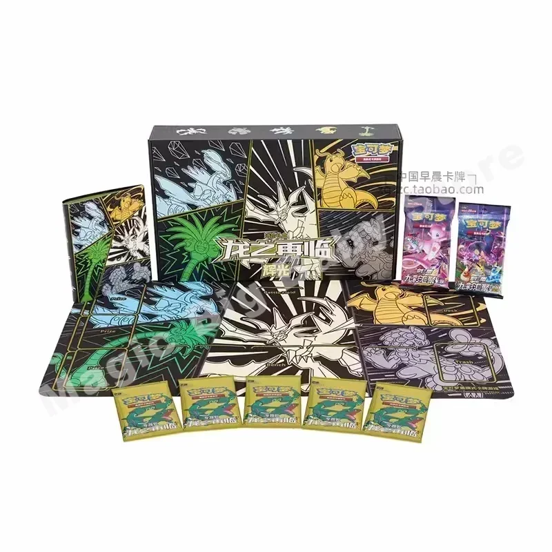 Pokemon Cards Original Trading PTCG Cartoon Chinese 6.0Nine Colors Gather Friend Source Return of The Dragon Advanced Gift Box