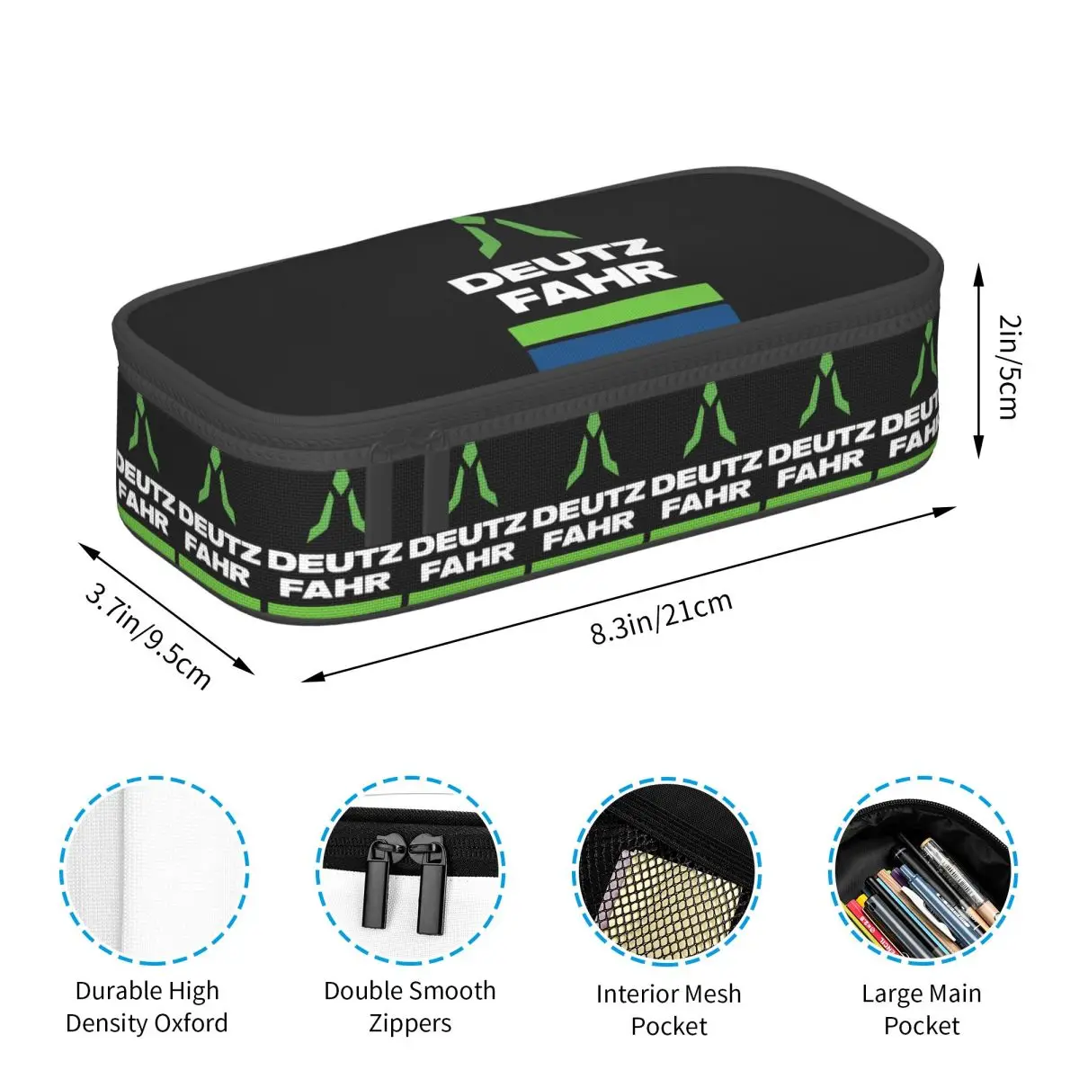 أفضل بائع Deutz Fahr Logo البضائع مقلمة أساسية للطلاب صندوق القلم حقيبة أقلام رصاص لوازم مكتبية حقيبة حامل قلم