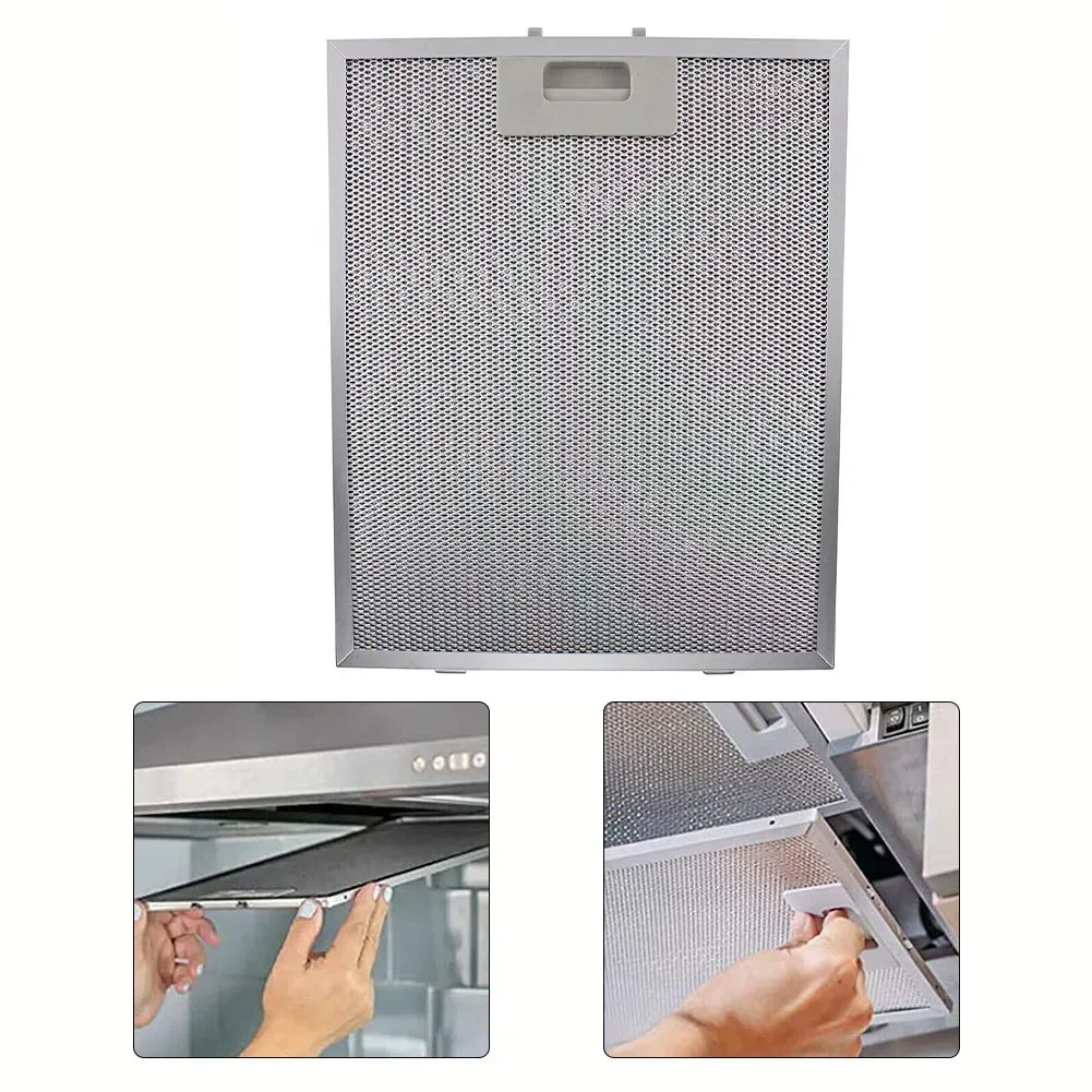 Cooker Hood Filters Metal Mesh Extractor Vent Filter 320X260mm Kitchens Hoods Oil Filter Range Hood Grease Anti Oil-Cotton Part