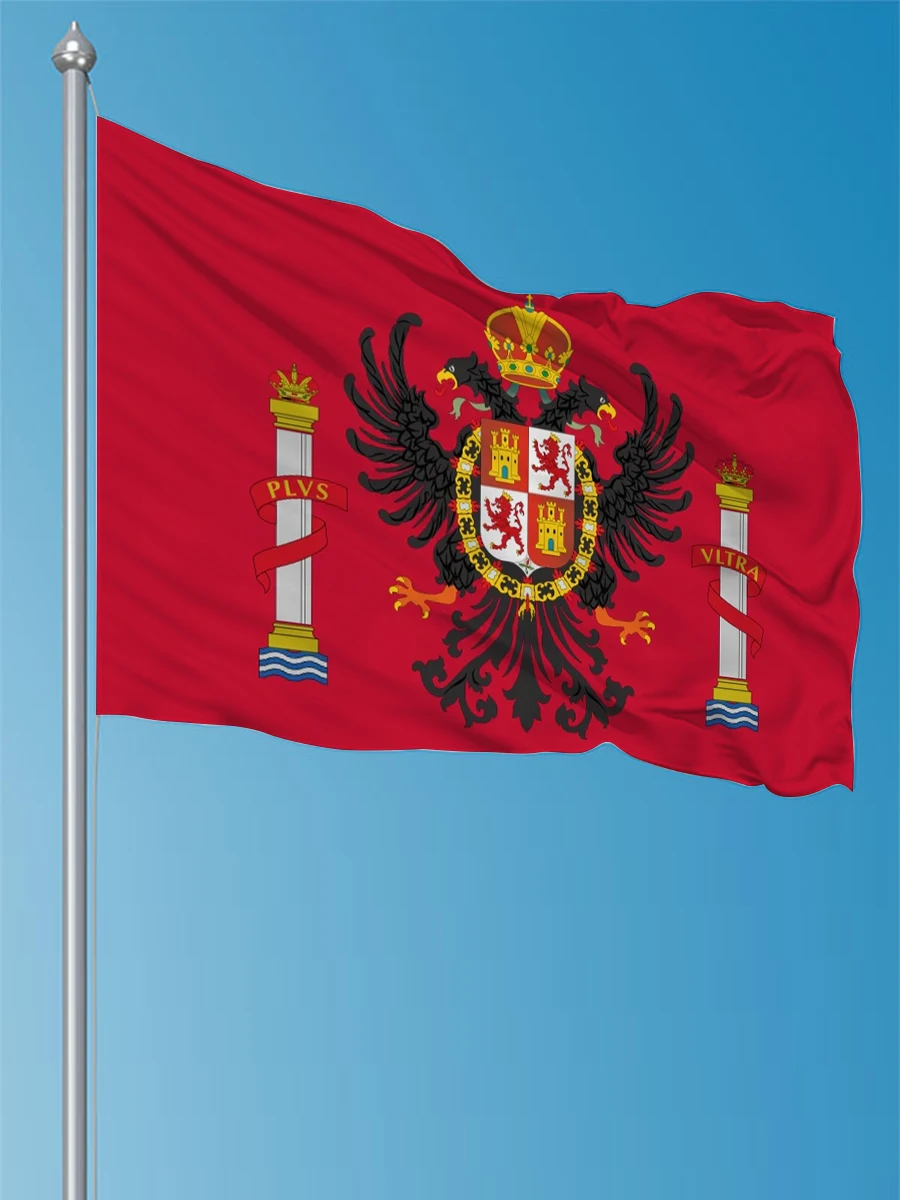 FLAGDOM 3X5Fts 90X150cm Hiszpania Hiszpańska flaga Toledo