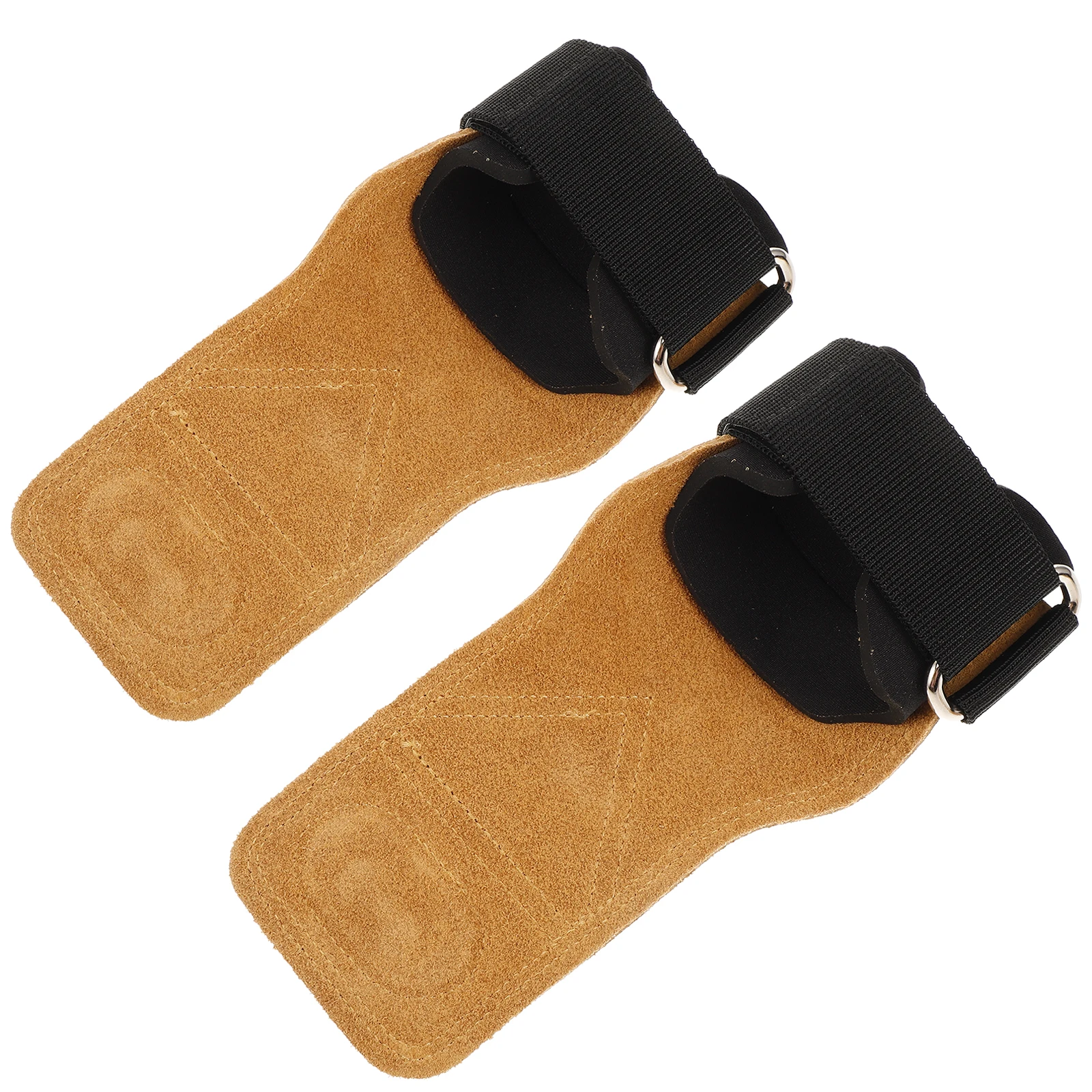 

2 Pcs Wrist Guard Grip Belt Weight Strap Fitness Band Brown Suede Gym Lifting Straps