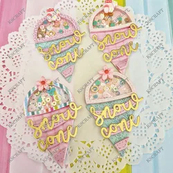 KSCRAFT Snow Cone Shaker Metal Cutting Dies Stencils for DIY Scrapbooking Decorative Embossing DIY Paper Cards
