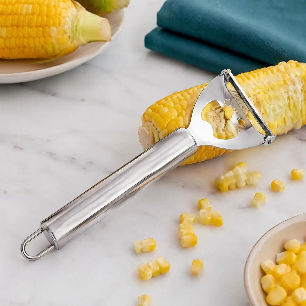 Kitchen Utensils Corn Stripper Tool Corn Peeler with Non-slip Handle Stainless Steel Corn Cob Stripper Quick Removal for Kitchen
