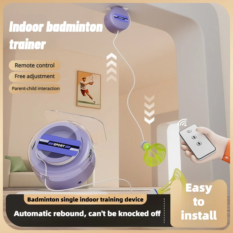 

Indoor Remote Control Single Player Badminton For Beginners And Amateur Enthusiasts, Self-learning Badminton Equipment