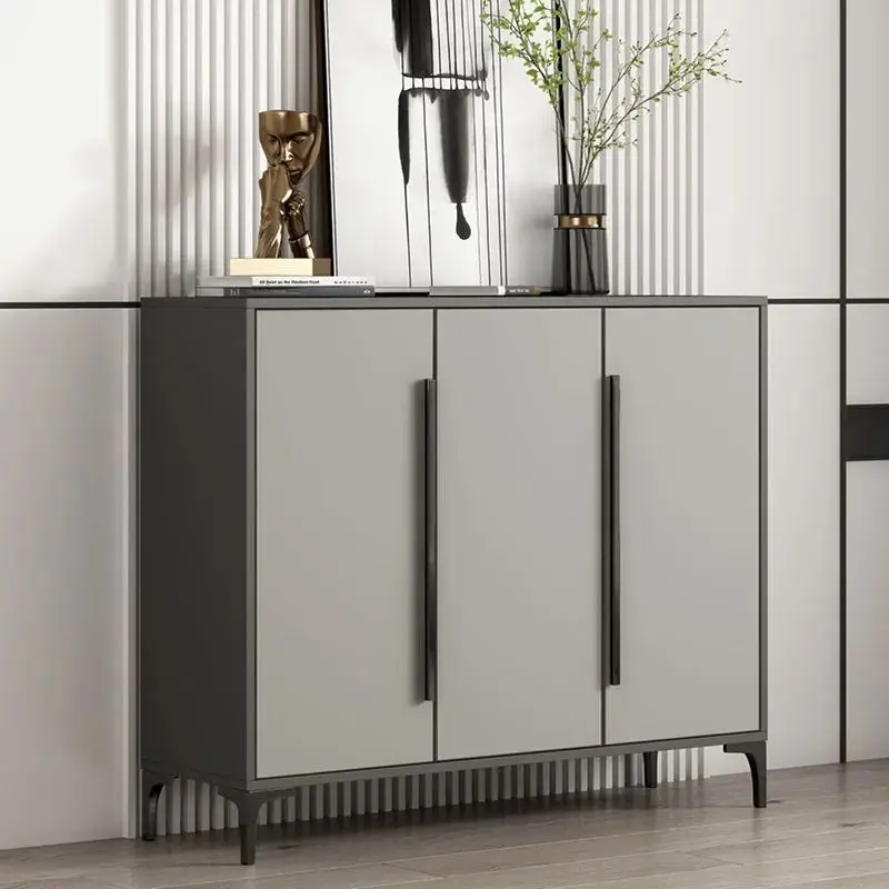 All-aluminum alloy shoe cabinet large capacity large door restaurant waterproof and sunscreen modern simple light luxury door