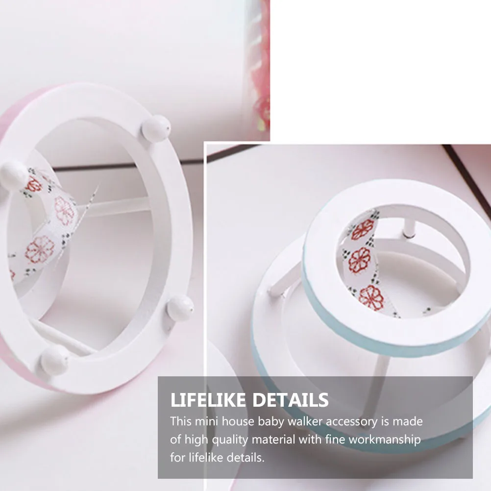 قطعة واحدة من ملحقات مشاية الأطفال الصغيرة، زينة زخرفية رائعة وخفيفة الوزن، باب متحرك نابض بالحياة، تصميم واقعي #5