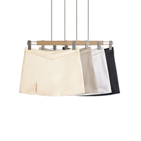 Black Mini Skirts Y2k Clothes Korean Fashion Summer Satin Skirts For Woman Low Rise Skirt Kawaii V Shape Split Skirt With Shorts