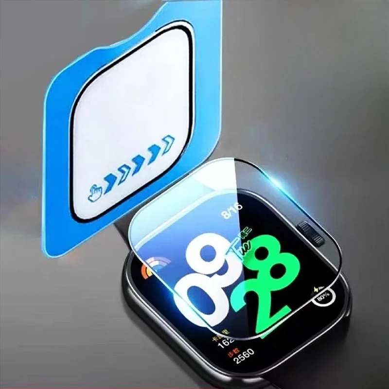 กระจกนิรภัยสำหรับ redmi Watch 4ป้องกันรอยขีดข่วนป้องกันหน้าจอสำหรับ redmi Watch 4วินาทีฟิล์มป้องกันการติดตั้ง