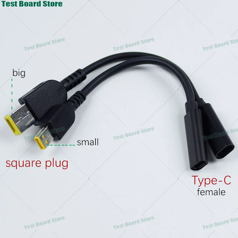 1Pce Type-C female to square plug adapter converter 20V for Lenovo Thinkpad 10 Helix Dell Hp Asus