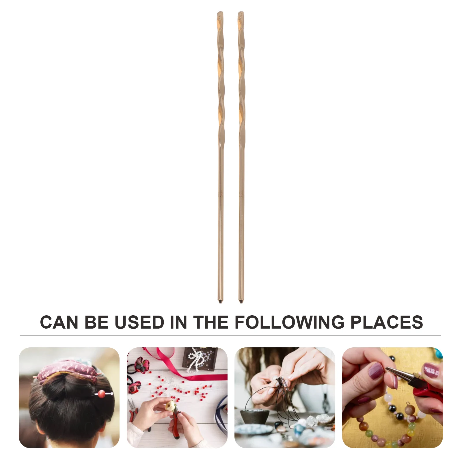 

2pcs Hairpin Materials Accessories For Women Vintage Golden Copper Craft Decor Handmade Chopstick Bride Hair Stick Charm